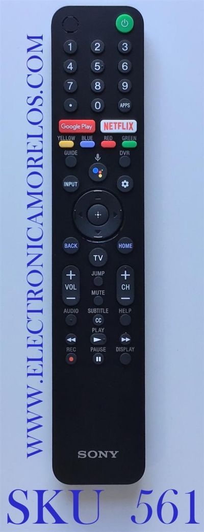 CONTROL REMOTO ORIGINAL NUEVO CON COMANDO DE VOZ PARA SMART TV SONY / RMF-TX500U / P19062-C02 / Q19D0518893A / MG3-TX500U / 2575A-TX500U / MODELOS XBR55A9G / XBR55X850G / XBR55X950G / XBR55X950G / MAS MODELOS EN DESCRIPCION 